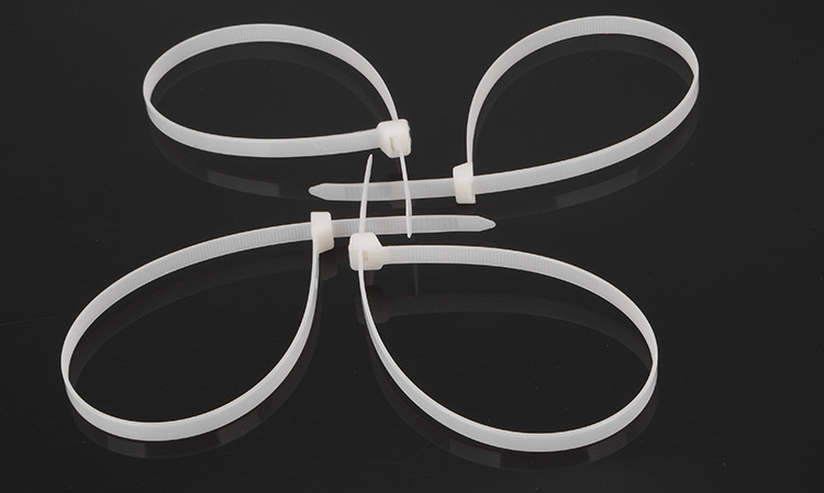 10*400mm国标塑料卡扣黑色大号尼龙扎带一拉得绑带电线捆线固定条