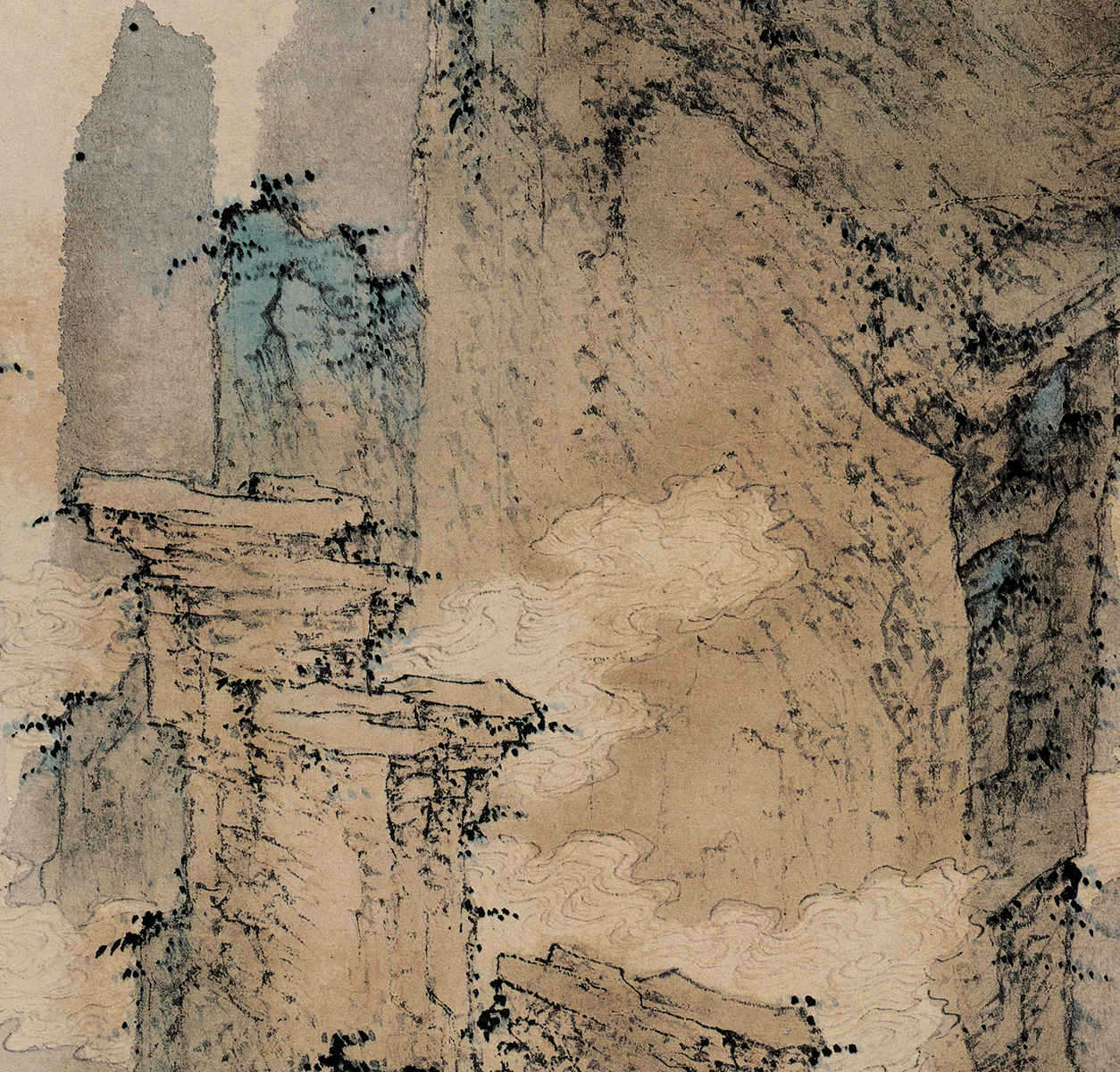 仙山楼阁图仇英高清微喷厂家定制办公室书法挂画画芯批发酒店办公