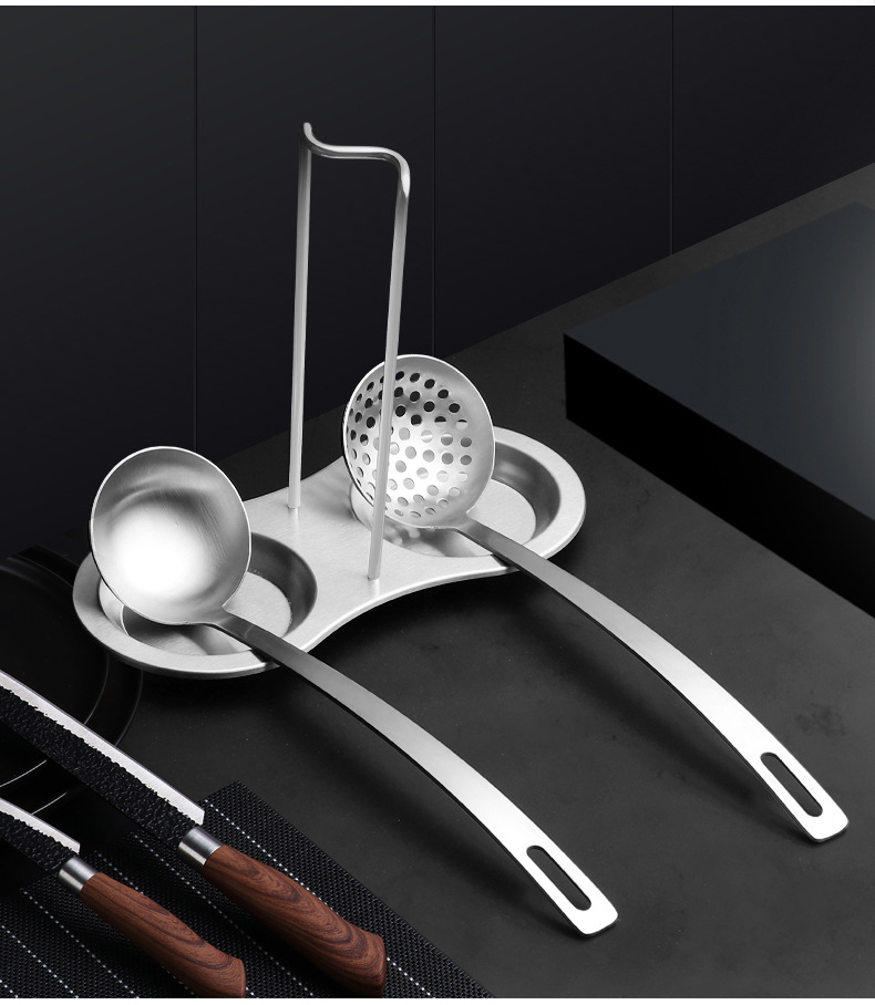 430不锈钢汤勺架酒店火锅店漏勺架家用锅盖收纳架汤勺漏勺置物架