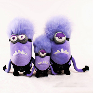 速卖通亚马逊动漫 卑鄙的我紫色公仔神偷奶爸玩偶玩具小紫人娃娃