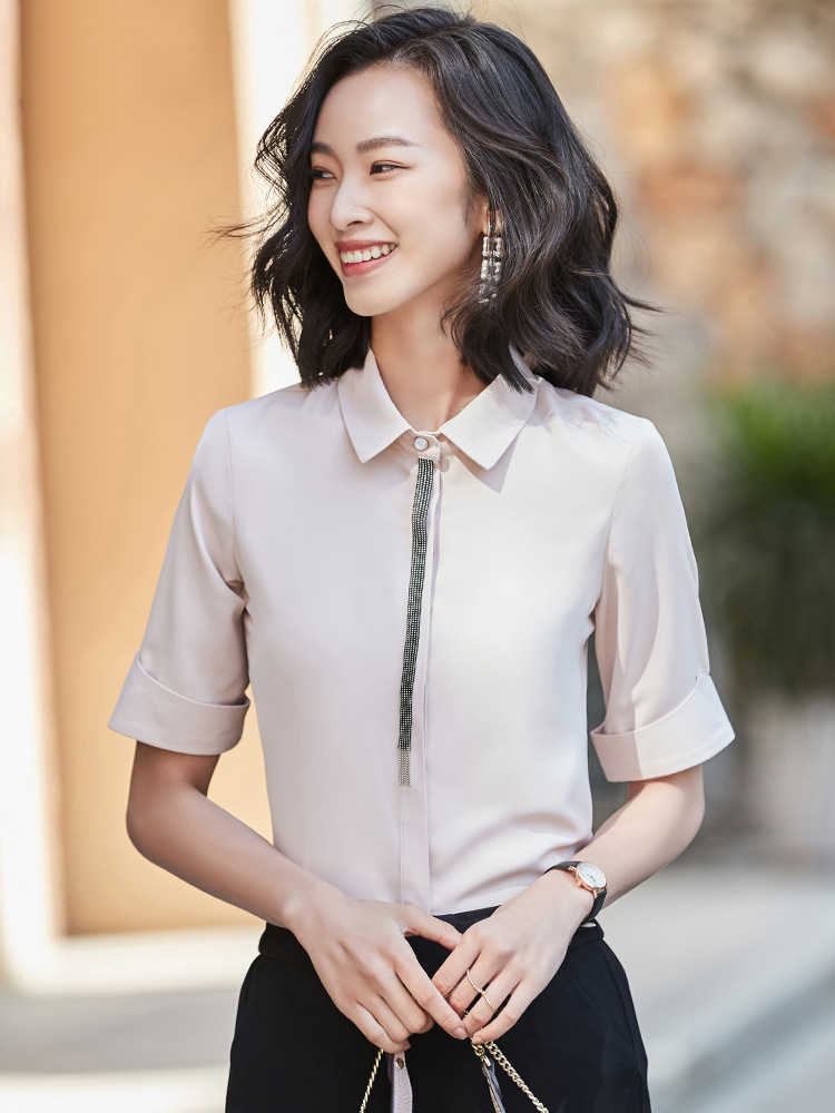 衬衣女设计感小众职业装气质女神范正装女大学生面试衣服女士衬衫