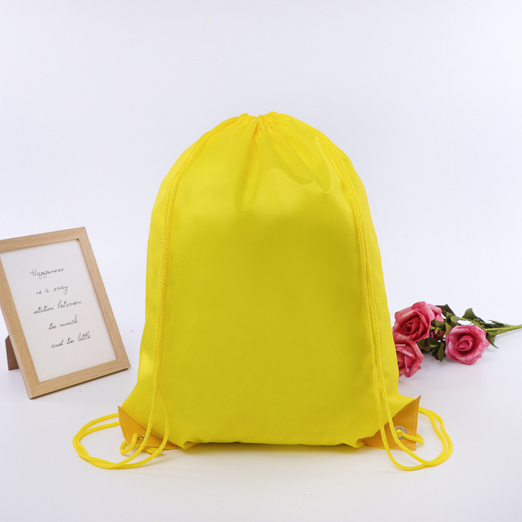 现货空白涤纶袋定 做运动双肩尼龙背包袋广告涤纶抽绳束口袋定 制
