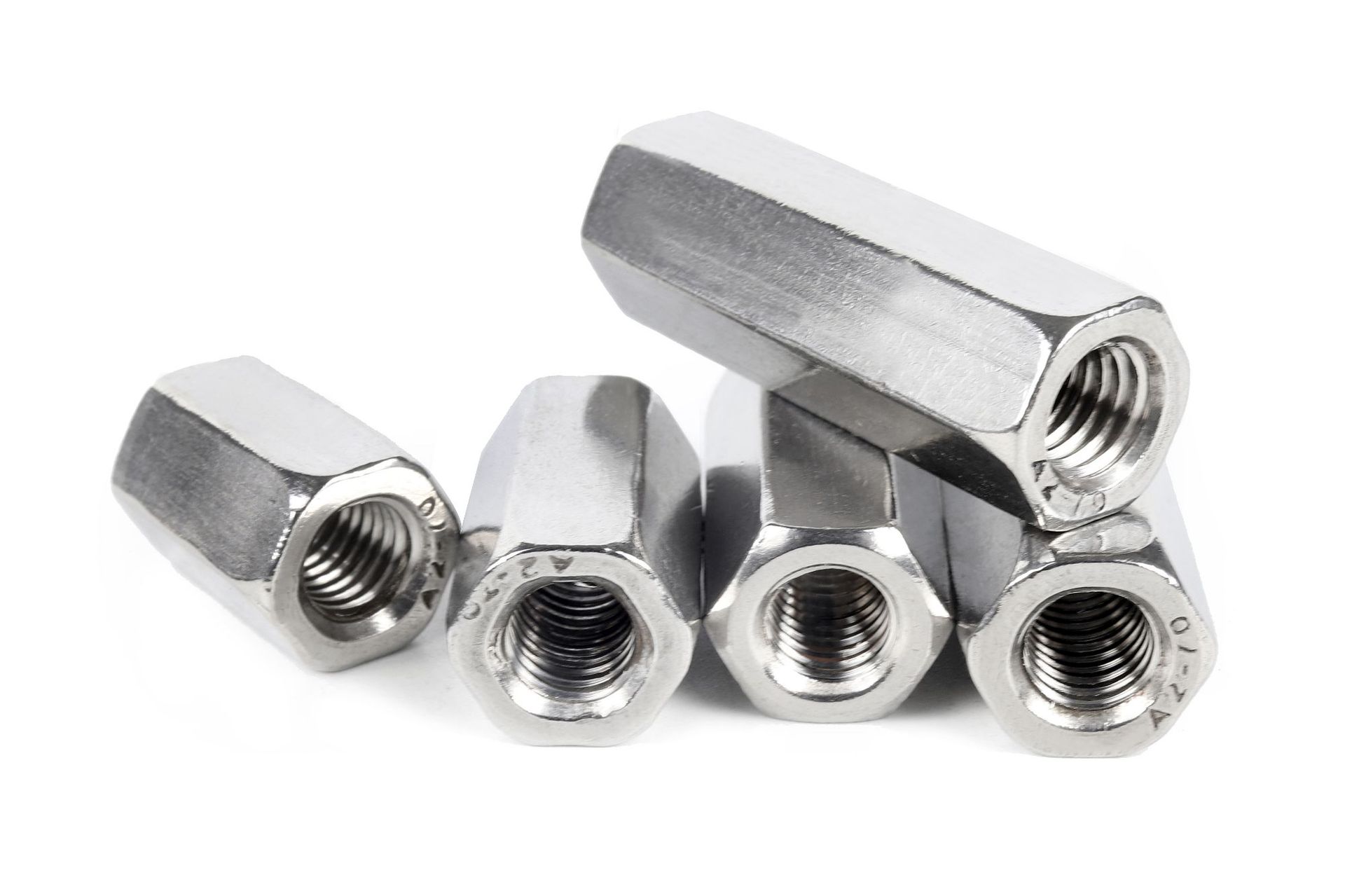 304不锈钢六角长螺母加长螺帽/m6/m8/m10/m12/m16/m20m24厂家直销