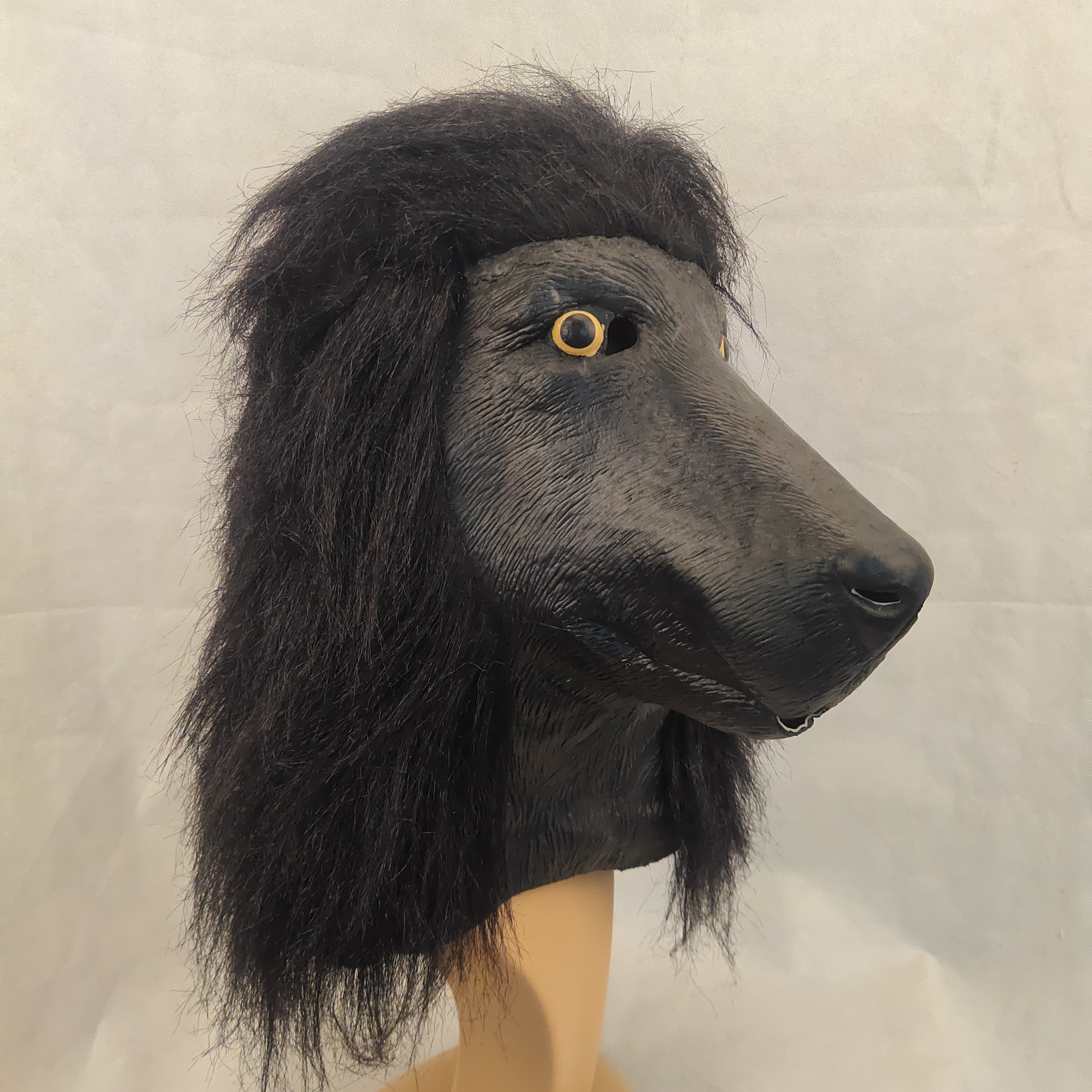 狼狗贵宾犬面具 牧羊犬面具警犬狗头套酒吧派对道具黑宠物狗玩具