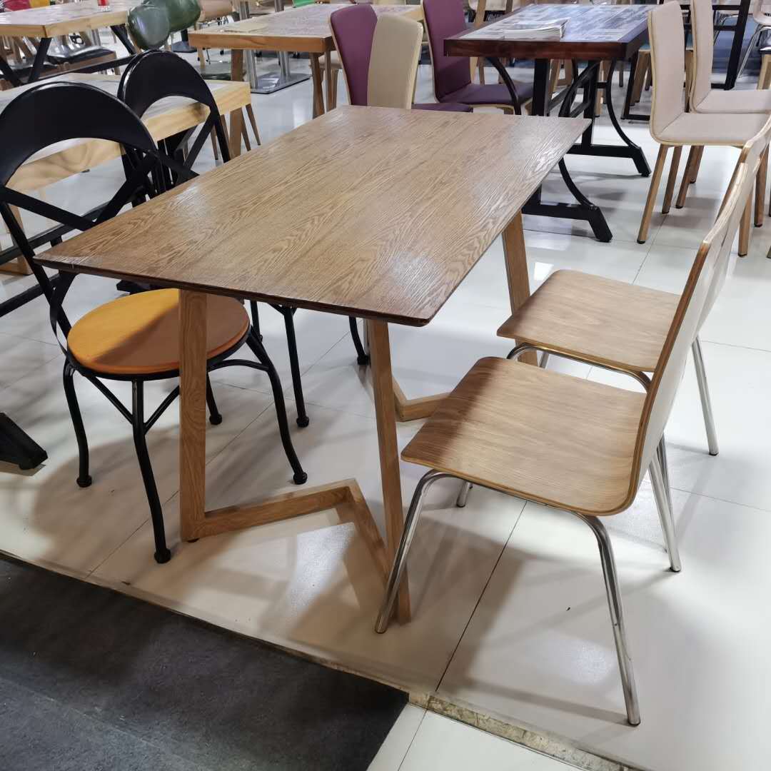 厂家批发餐厅食堂饭店桌子椅子小吃快餐店面馆餐桌椅组合套装