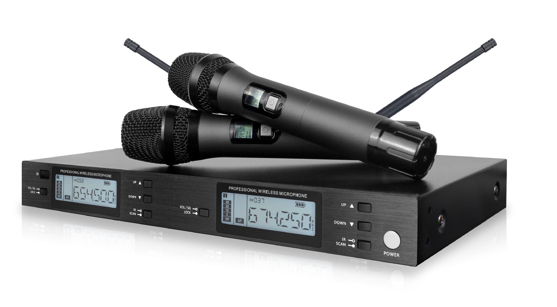 ats300 无线麦克风一拖二专业ktv话筒演唱会议家庭卡拉ok演出话筒