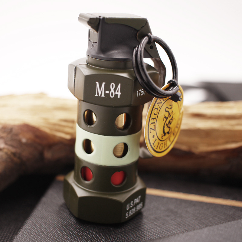 户外个性大号防风打火机军事收藏打火机手雷打火机摆件点火打火机