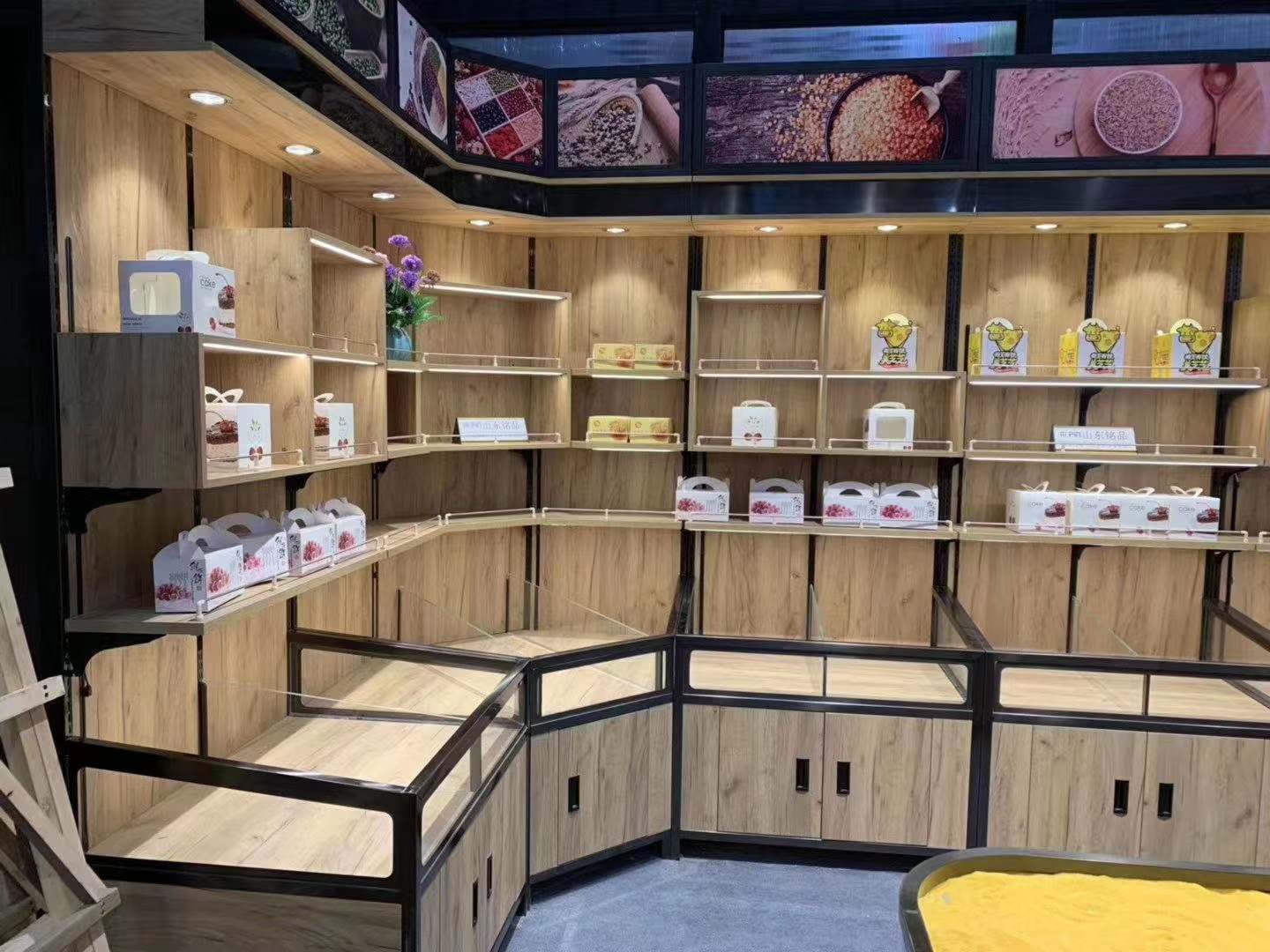 超市靠墙高柜散称干货货架厂家直供五谷杂粮柜 散称零食单面货架