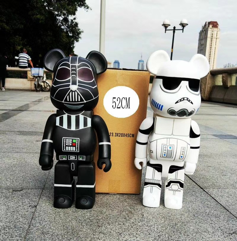 bearbrick53cm大号积木熊暴力熊公仔白模黑白红熊星球大战白兵