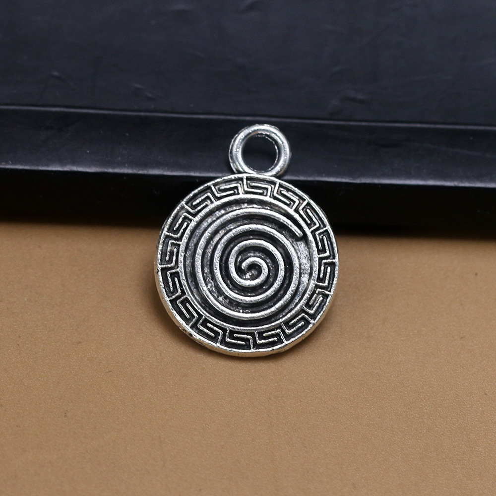 外贸wish热销 ins夸张圆牌迷宫手链耳环饰品吊坠挂件 diy配件批发