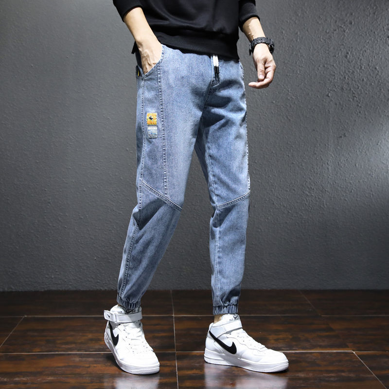 Pants for Boys Fall Korean Trend All-Matching Jeans Ankle-Tied Winter Fashion Brand Students' Work Clothes Harem Pants Loose