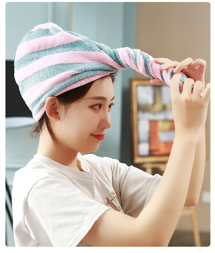 包头巾浴帽干发帽子可爱女超吸水毛巾擦长头发速干神器洗头巾