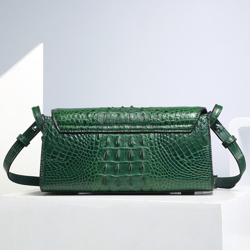 鳄鱼皮包包女包2022新款时尚百搭奢侈品大牌单肩包真皮斜挎包