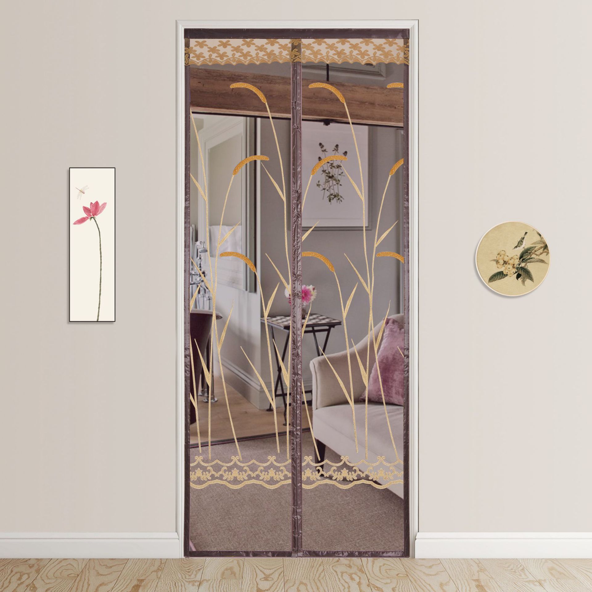 客厅防蚊门帘夏季防蚊虫魔术贴胶防蚊子纱窗网加厚防蝇通风大门