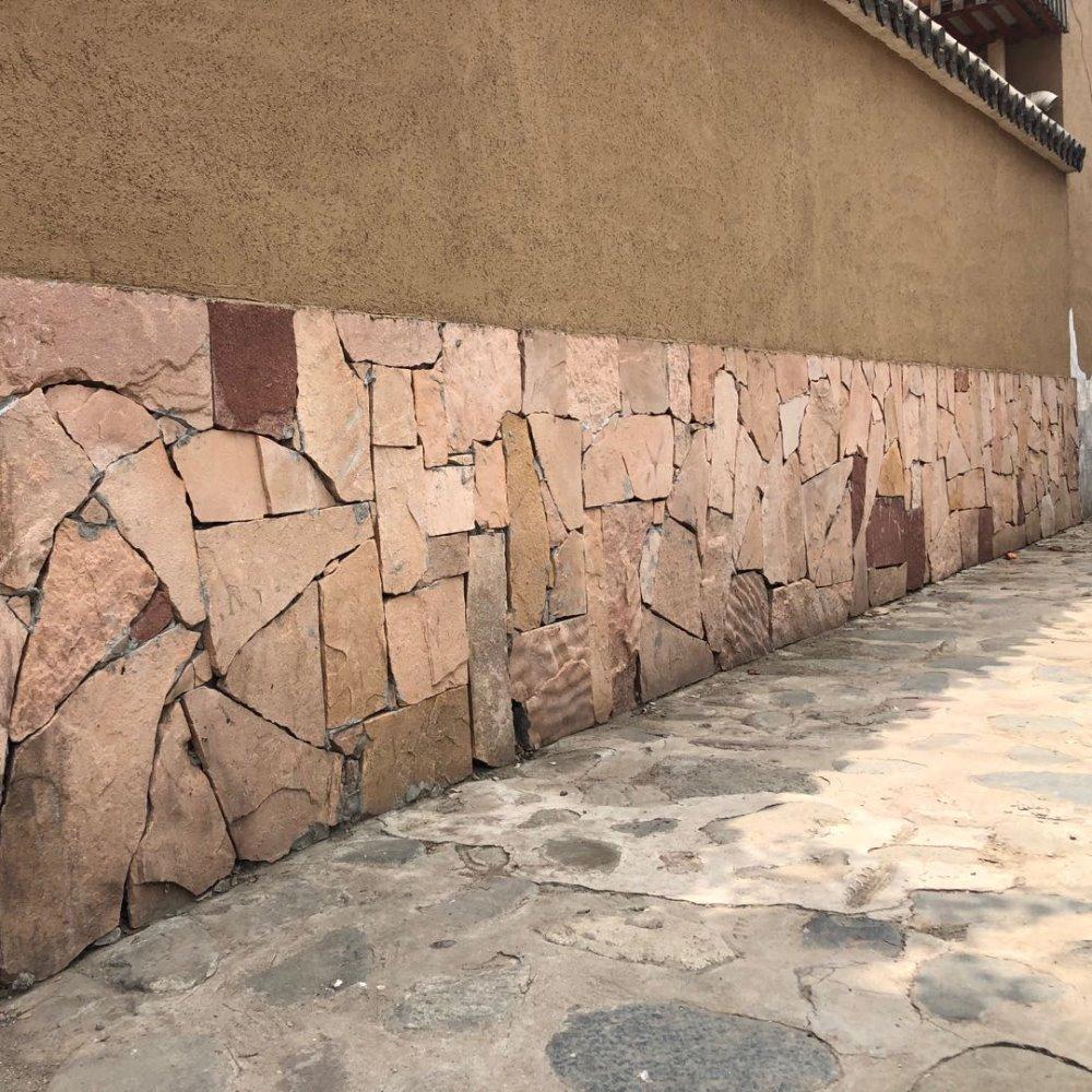 不规则碎拼外墙装饰乱形石乱型石厂家批发乱型石价格砌墙石料