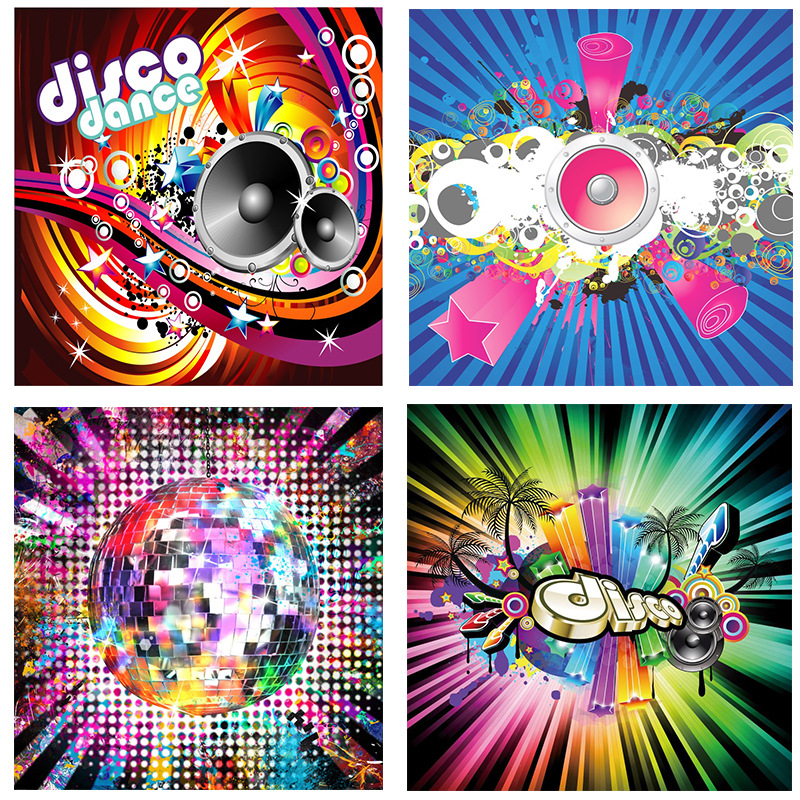 复古disco背景外贸跨境写真材质摄影背景布影楼道具批发