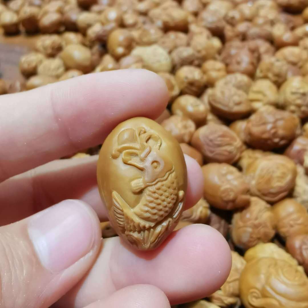 工艺品木制品橄榄项链吊坠文玩配饰19mm饰品文玩雕刻橄榄核单籽