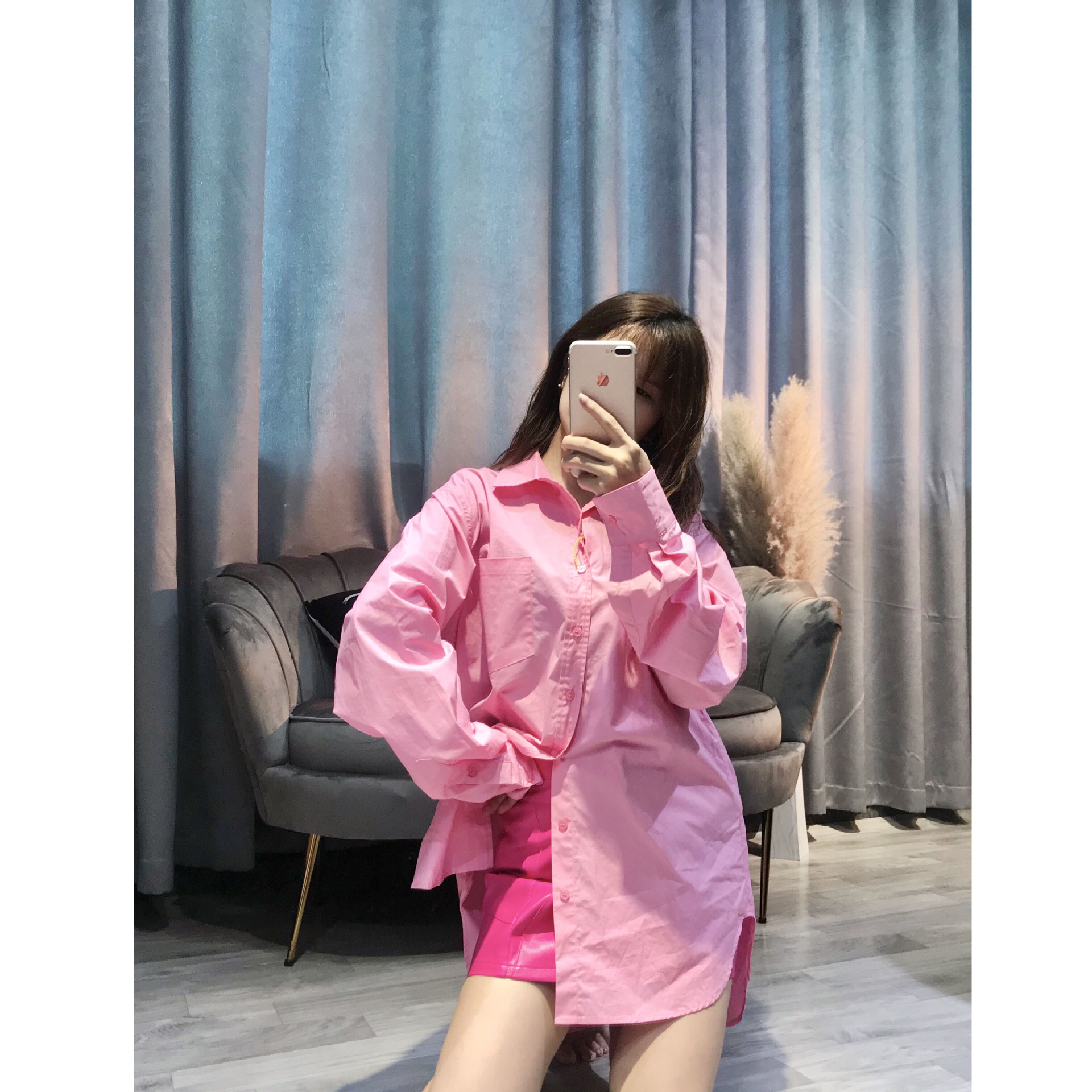 玫粉色皮裙包臀半身裙女夏季紧身一步短裙性感裙子高腰新款时尚潮