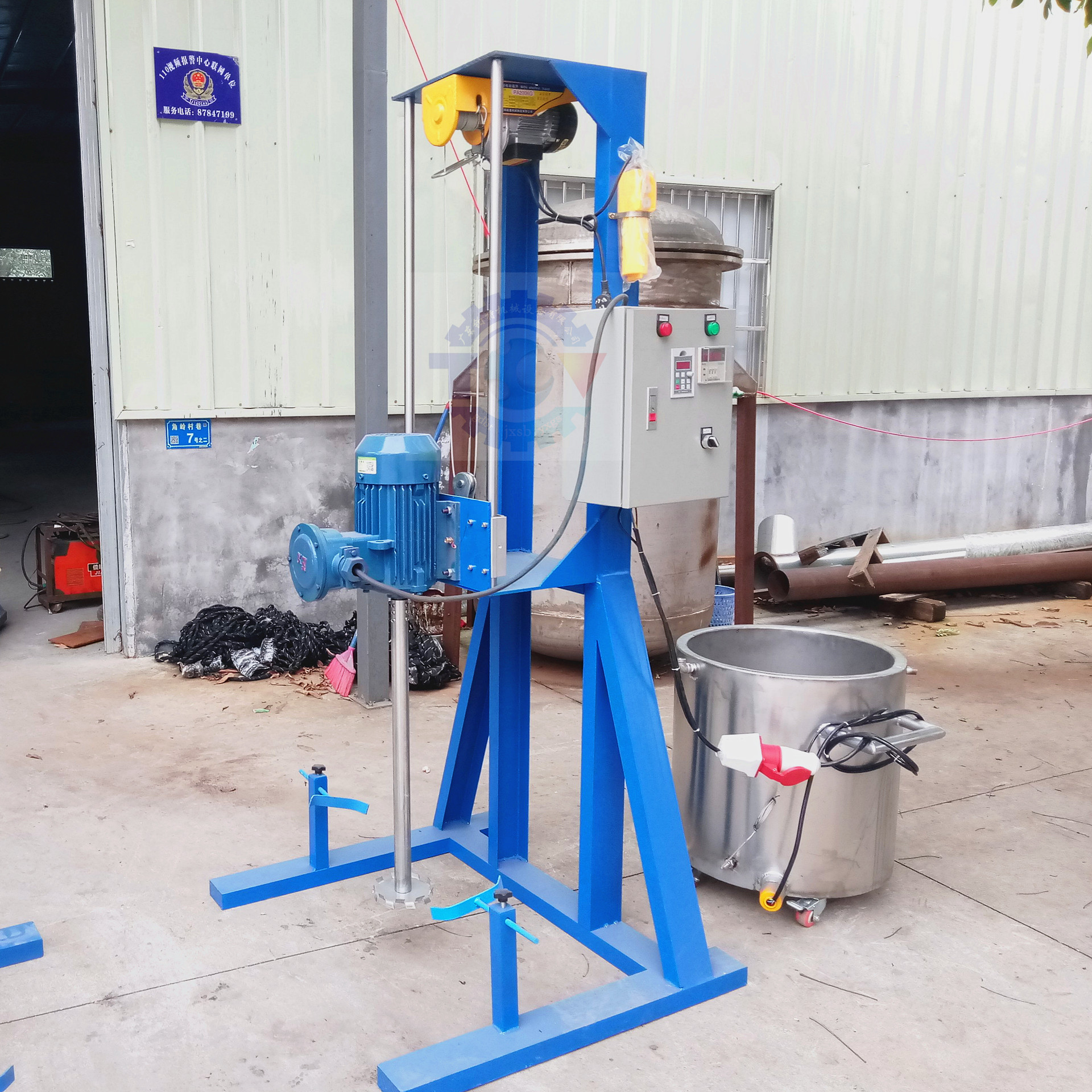 广东高速油漆搅拌机 地坪漆分散机 电动升降工业漆搅拌设备工厂