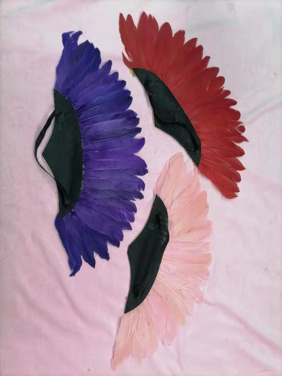 生产厂 彩色羽毛印第安头饰七彩头带 羽毛发饰 patty 大小型演出