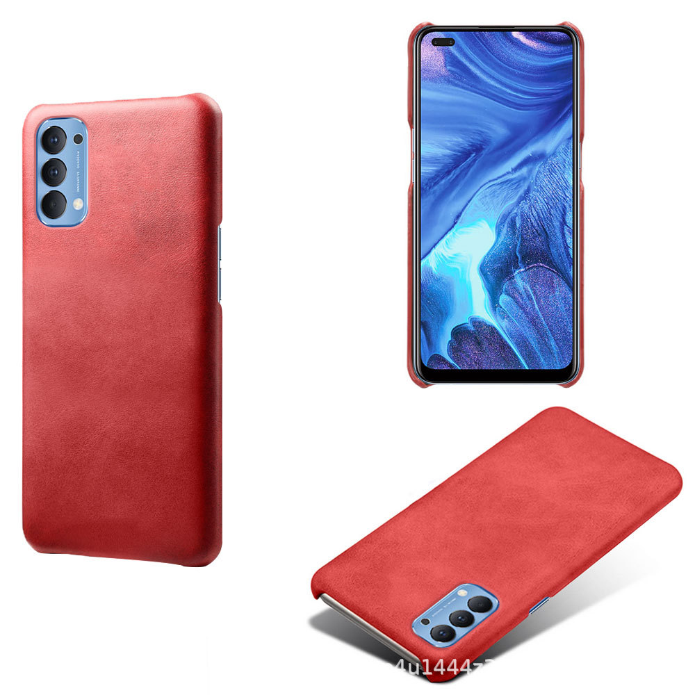 适用oppo reno4 海外版手机壳创意小牛纹防摔保护壳-个性男女潮款