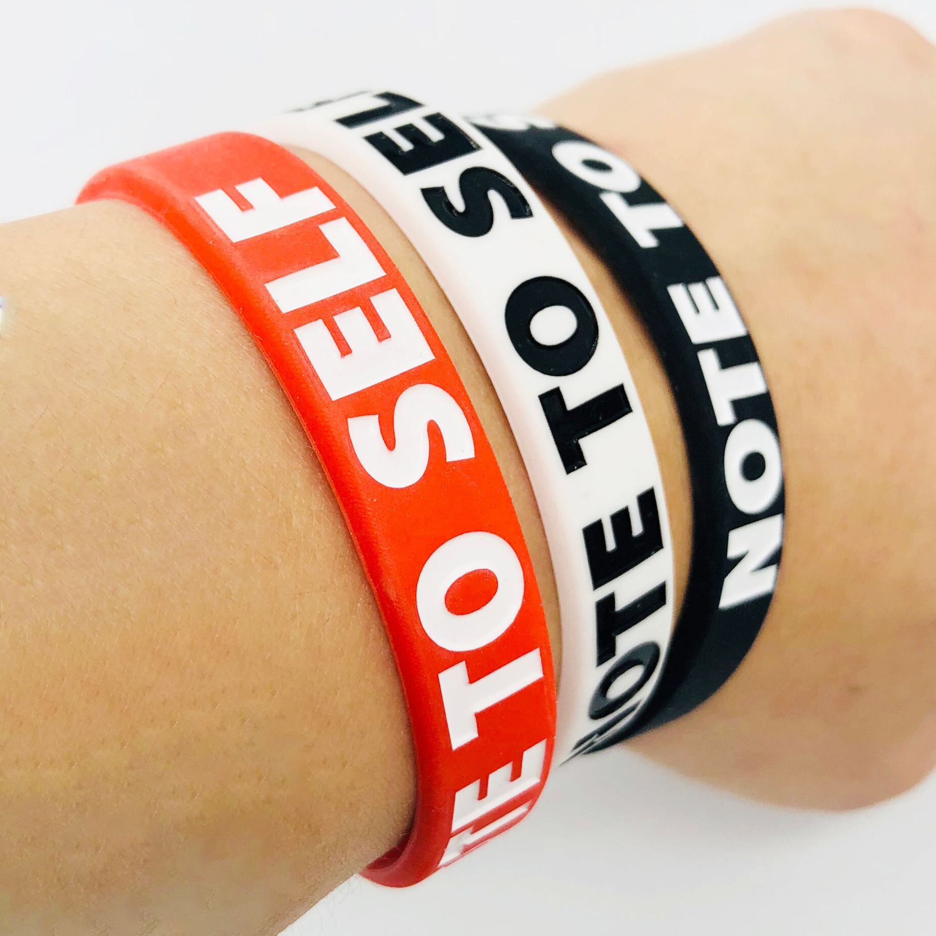 nba球星韦德同款信仰note to self手环 硅胶情侣礼品赠送硅胶手环