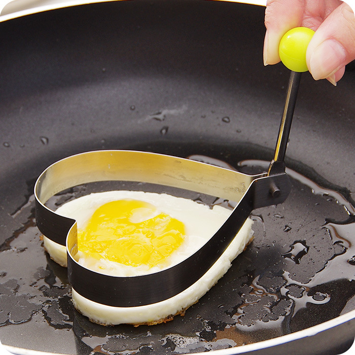 Popular Stainless Steel Omelette Maker Model Heart Shape Omelette Mold Creative Egg Frying Pan Fried Egg Poached Egg Abrasive Tool