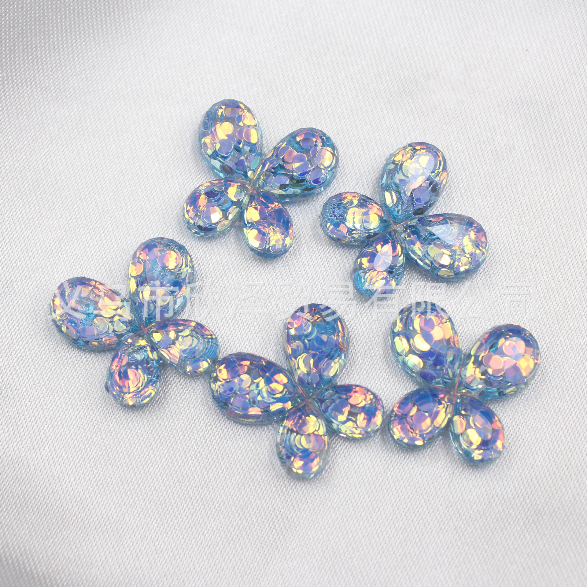 树脂蝴蝶水钻水晶钻diy手机壳贴钻耳钉发夹戒指头饰配件