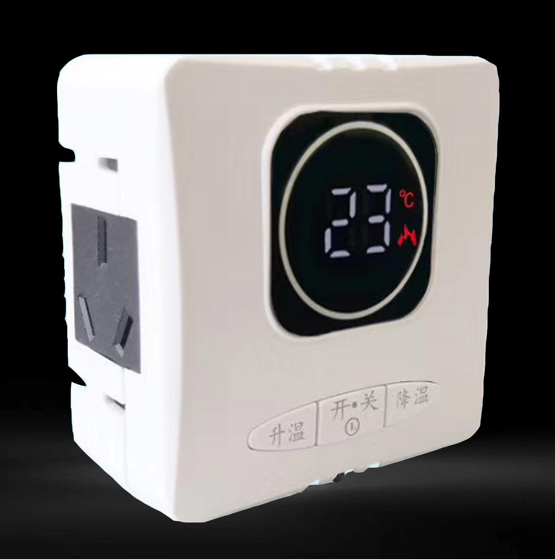 插座式温控器(数显10a)电暖器 碳晶墙暖 电暖画家用定时温控器