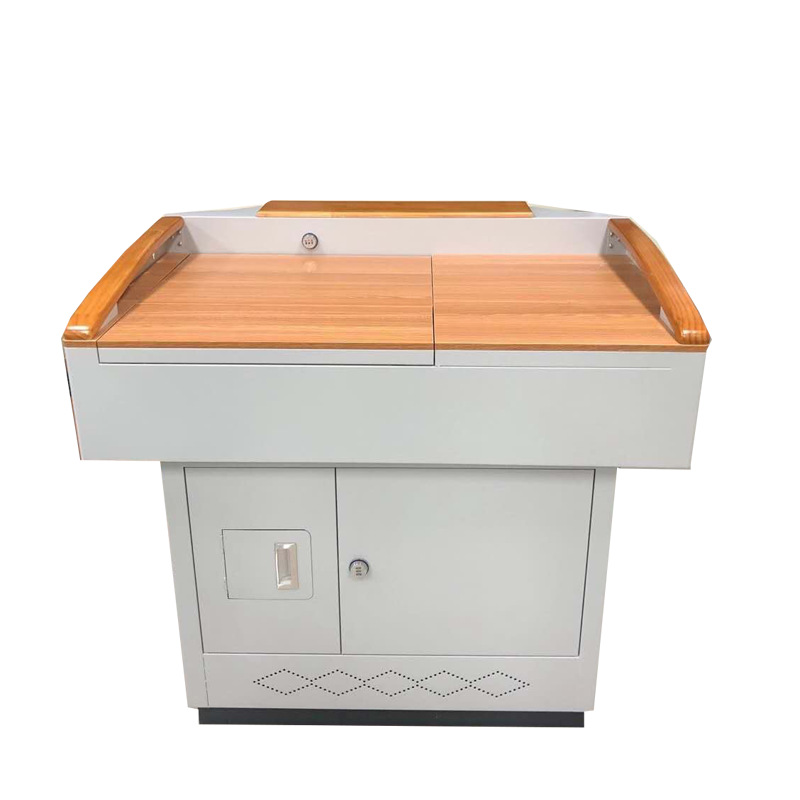 新款多媒体讲台教师讲台钢制多功能讲台教师培训授课演讲台现货