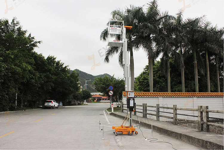 珠海及力高空作业平台厂价直销 单桅杆升降机 单桅柱升降平台 6米