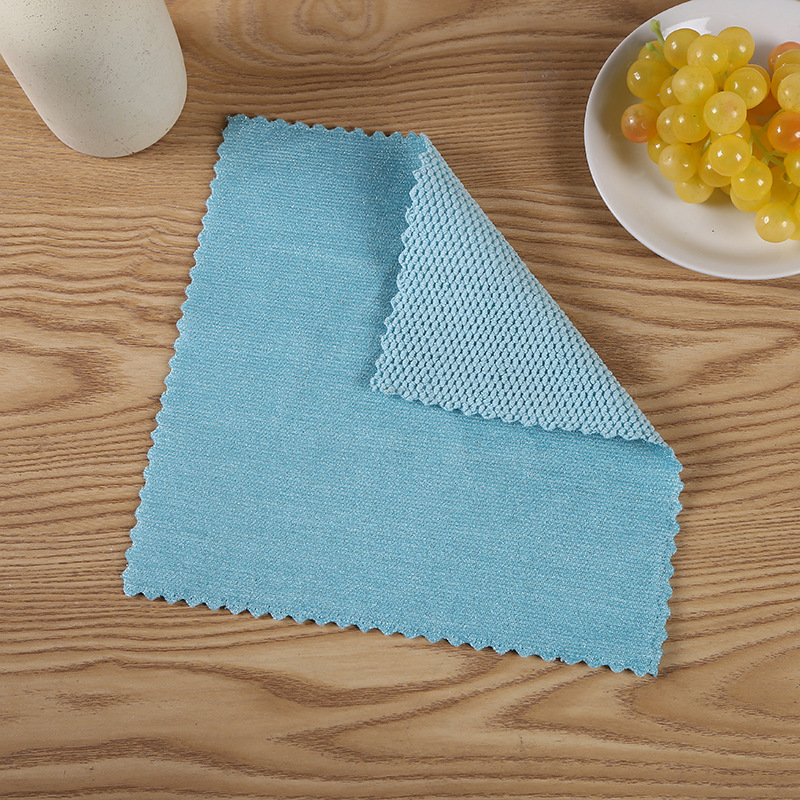 Polyester Cotton Pearl Grain Dishcloth Kitchen Supplies Absorbent Cloth Household Cleaning Scouring Pad Wholesale