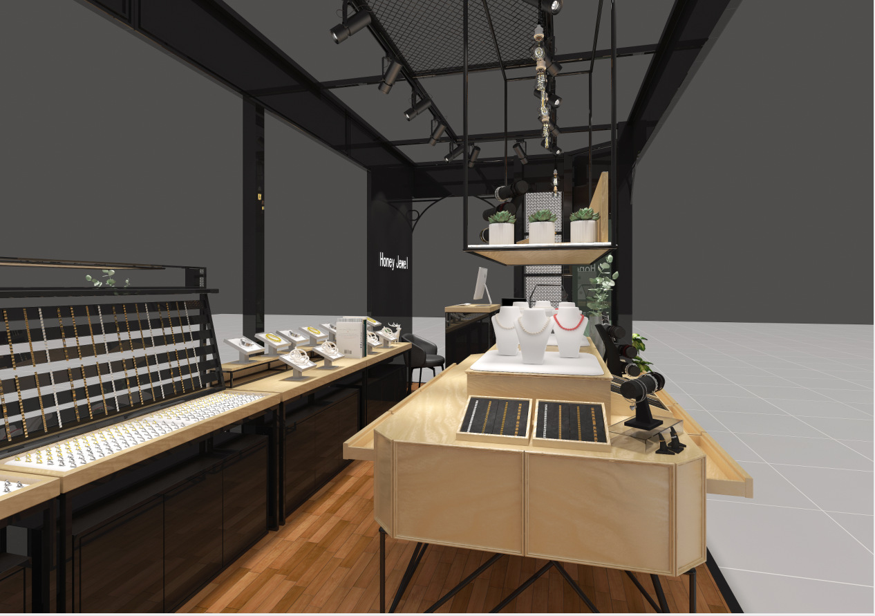 商场高端饰品店展柜定制 珠宝饰品展示柜 整店设计输出厂家直销
