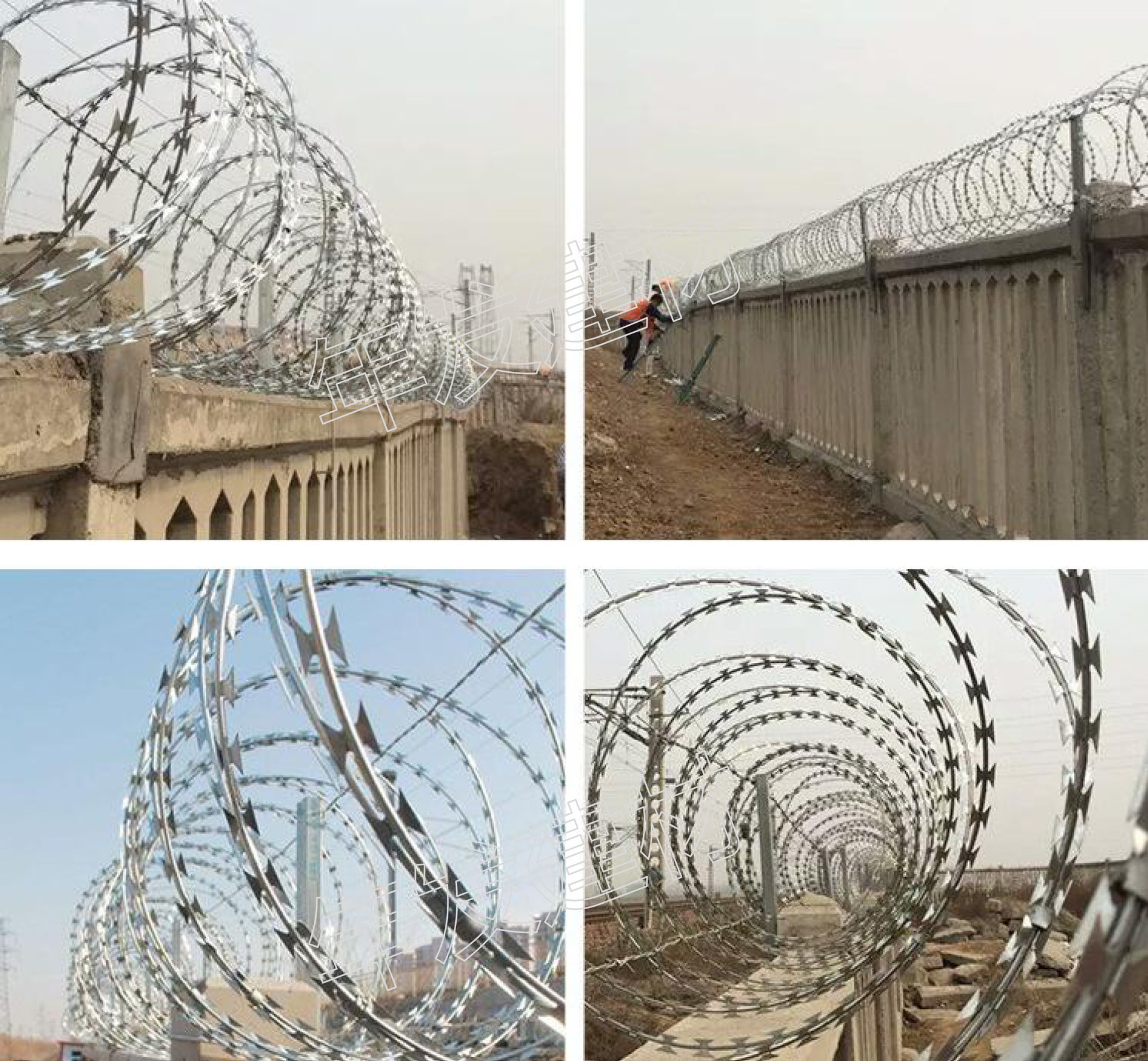 热镀锌刀片刺绳防锈铁蒺藜不锈钢刺丝滚笼刺网监狱刺笼防盗倒刺