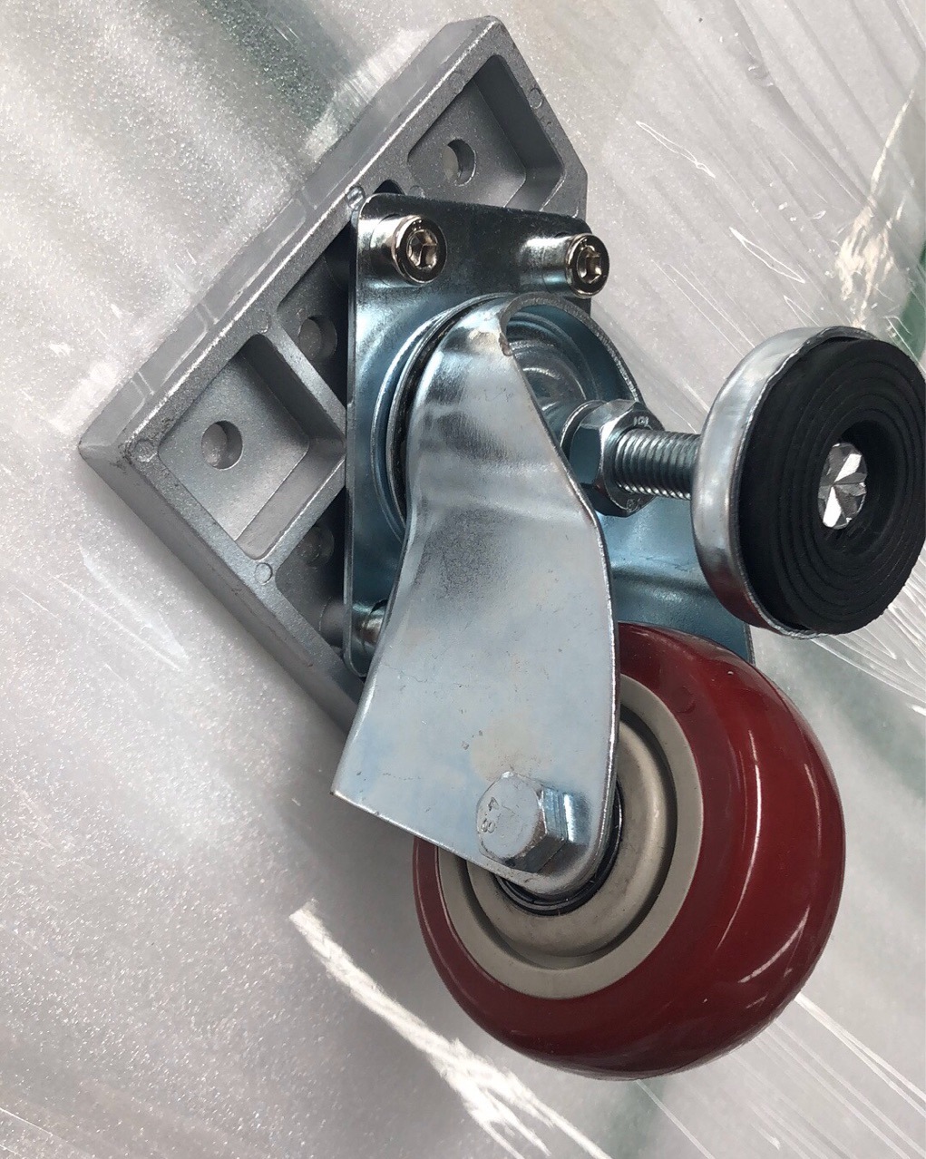 工业铝材重型脚轮 3寸脚轮脚杯福马轮 4040工业4080机架承重轮子