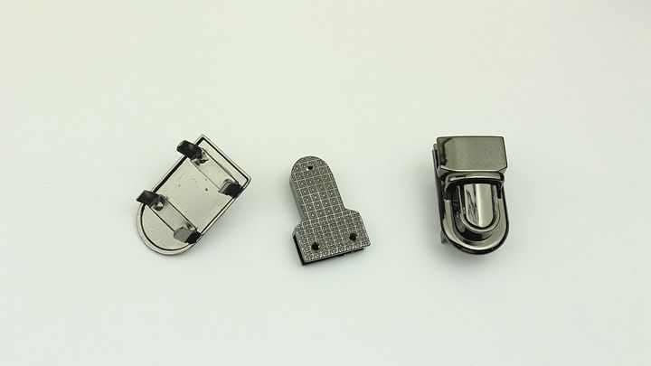 批发圆头包锁扣 箱包五金配件 皮包鸭舌插锁 背包手袋插锁 弹簧锁