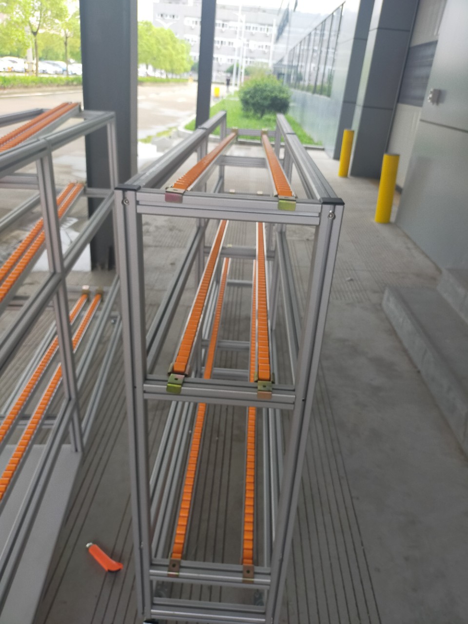 杭州流利货架铝合金流利架定做铝型材滑移式料架产线料架