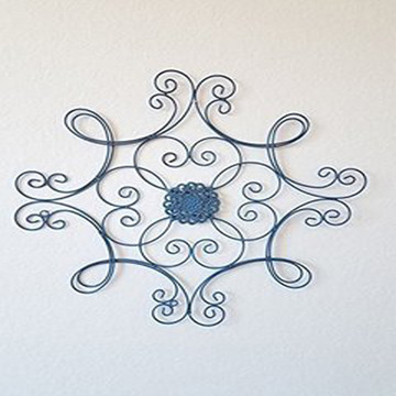 厂家直销可定制 美式简约铁线装饰花纹 铁丝工艺品花边壁挂装饰