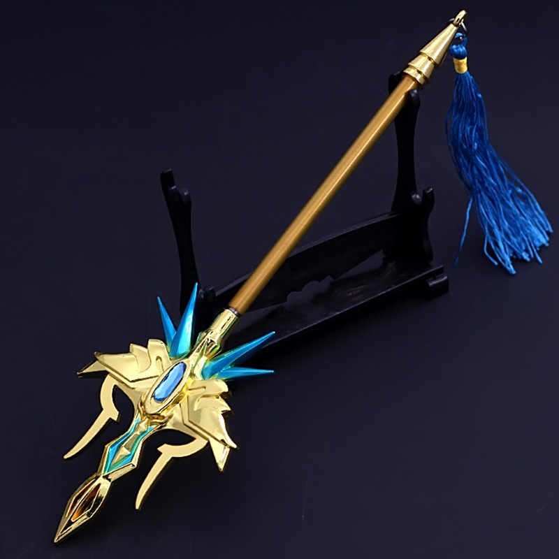 唐三海神叉龙王传说伸缩版三叉戟合金兵器模型摆件