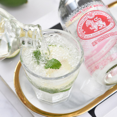 泰国进口 singha胜狮苏打水气泡水矿泉水含气苏打水325mi*24瓶