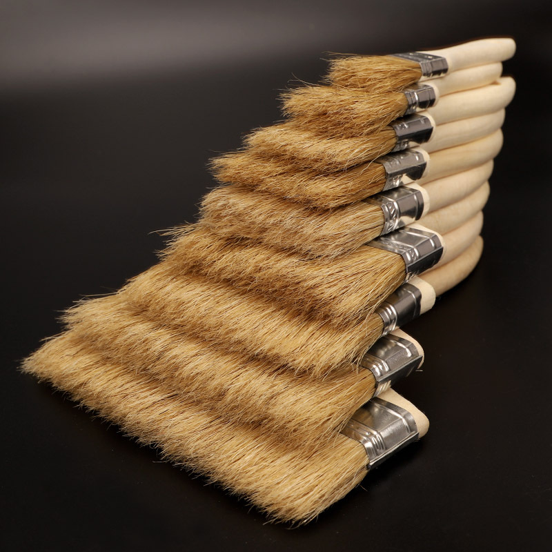 纯水煮猪鬃毛油漆刷 烧烤毛刷 木柄防水刷子 厂家批发 量大优惠