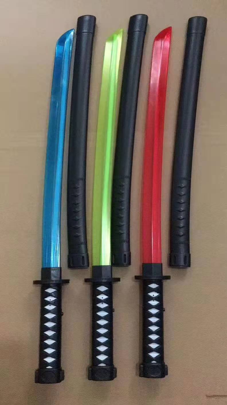 Luminous Samurai Sword Large Size 67cm Luminous Samurai Sword with Sword Sheath Children's Educational Sword Toy Wholesale