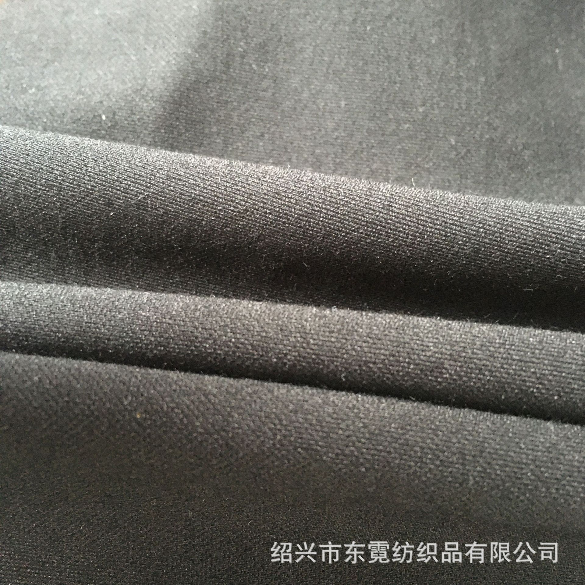 现货黑色棉锦哥弟纹布料 可定制彩色哥弟纹针织男裤上衣外套面料