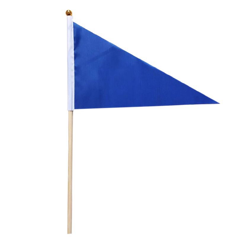 8号14*21cm实心杆三角小彩旗 指挥旗 地标旗 小红旗早操旗 手摇旗