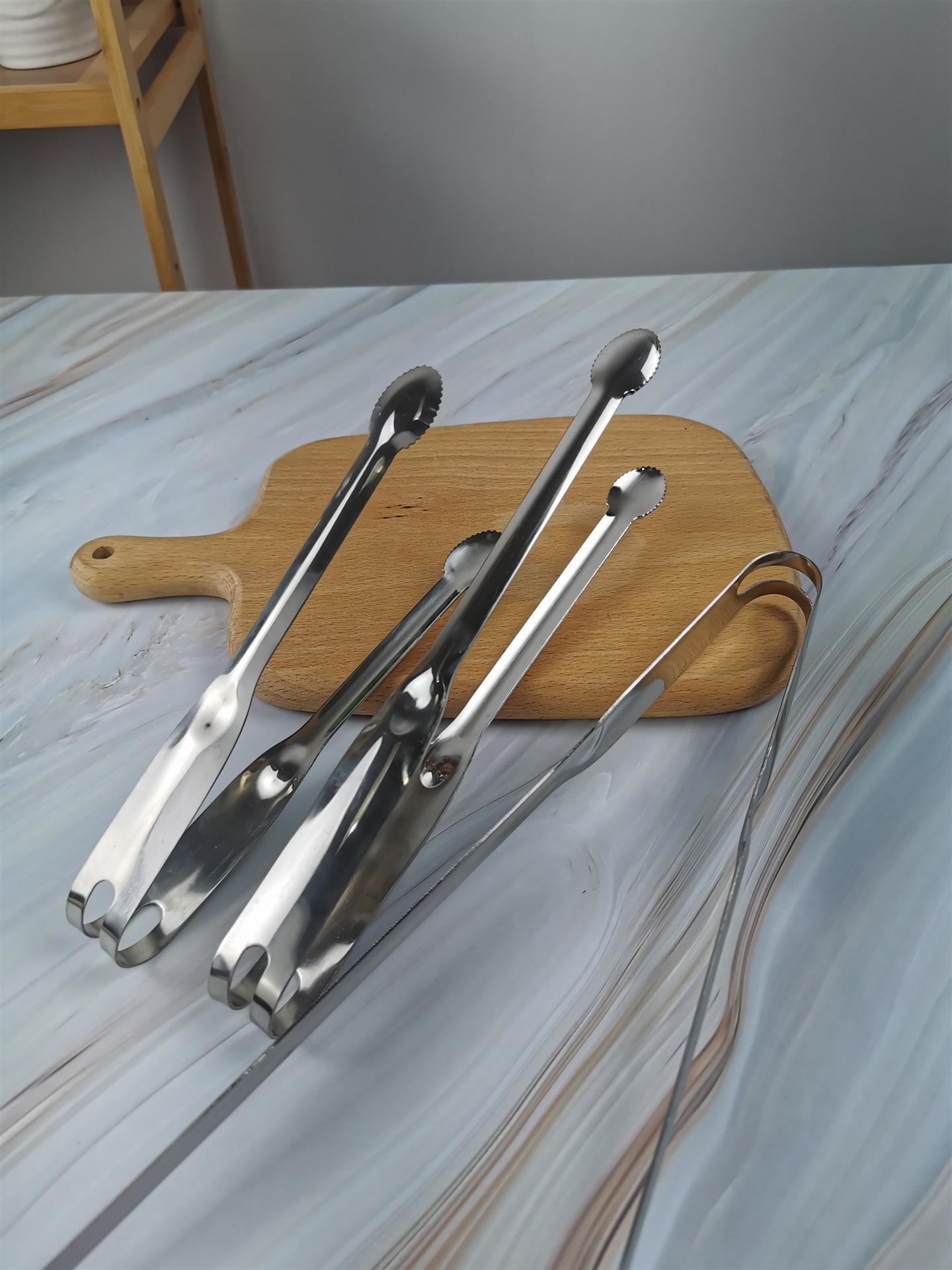 304不锈钢冰夹子6寸13cm冰块夹方糖夹韩式烤肉夹毛巾夹食品夹加厚