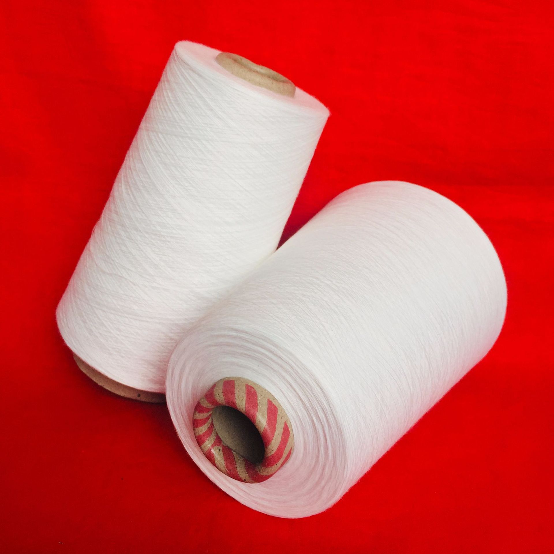 环锭纺棉粘纱线16支21支厂家供应支持定制天丝麻混纺纱30支40支