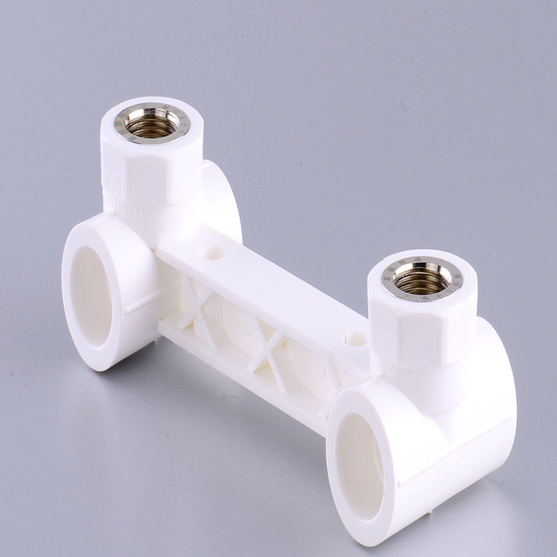 ppr内丝双联三通 塑料建材 管件 批发出口定制 连体管件