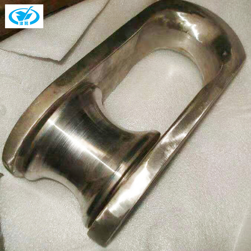 定制不锈钢带滚轮尾缆系泊卸扣  链环索接圈缆绳尾连接系泊卸扣