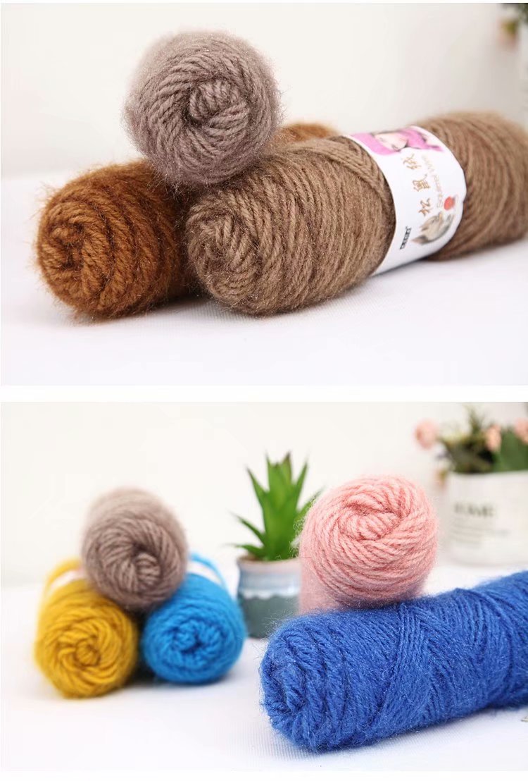 毛线批发松鼠纱松鼠绒毛线 亮丝线 新款帽子围巾外套中粗线