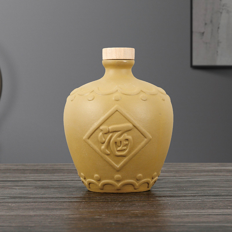 陶瓷酒瓶空瓶1一斤装高端复古白酒瓶酒坛酒壶小酒罐定制密封套装